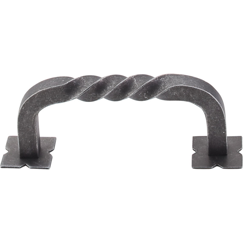 Twist 7" Center to Center Bar pull, Patina Black, 3" Center to Center