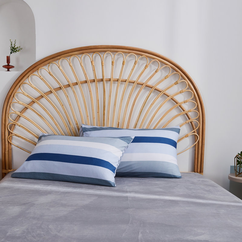  Housse de coussin rayée en microfibre