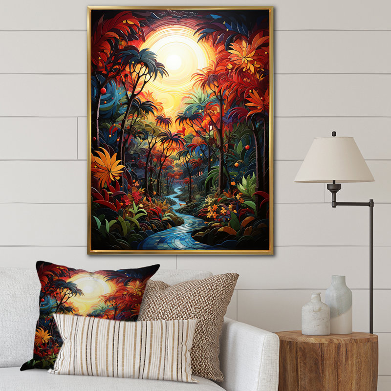 Sarenade I, impression sur toile, Cadre flottant doré, H 40 po x l 30 po x P 1,5 po