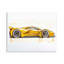 Plaque murale jaune de fantaisie de voiture de sport, design par Steve Hunziker