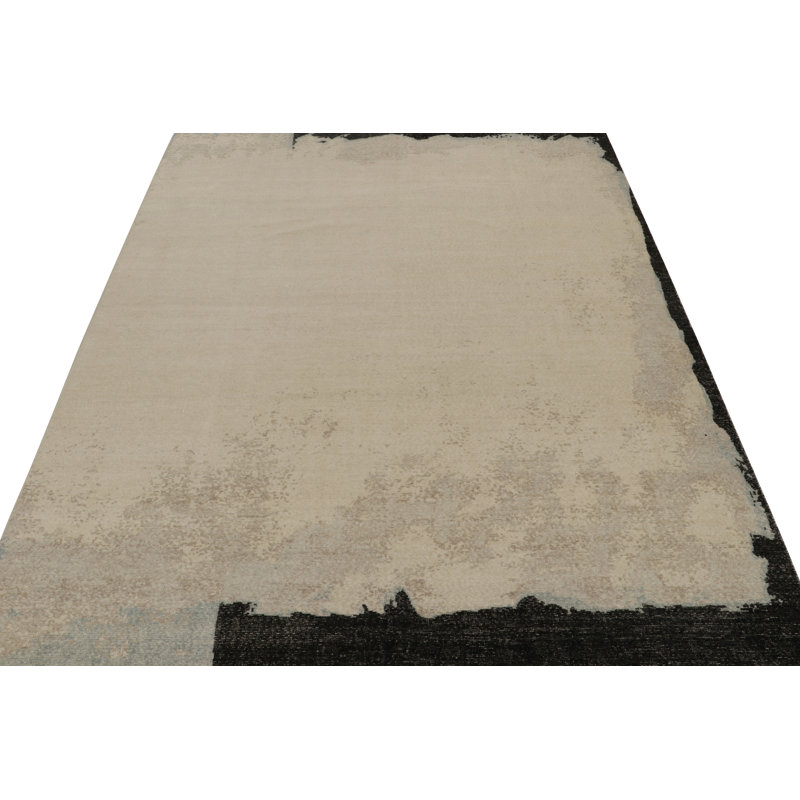 Distressed Homage Hand Knotted Wool Abstract Area Rug, Rectangle 14' x 20'