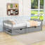 Lit plateforme simple en bois avec 2 tiroirs-2088973679