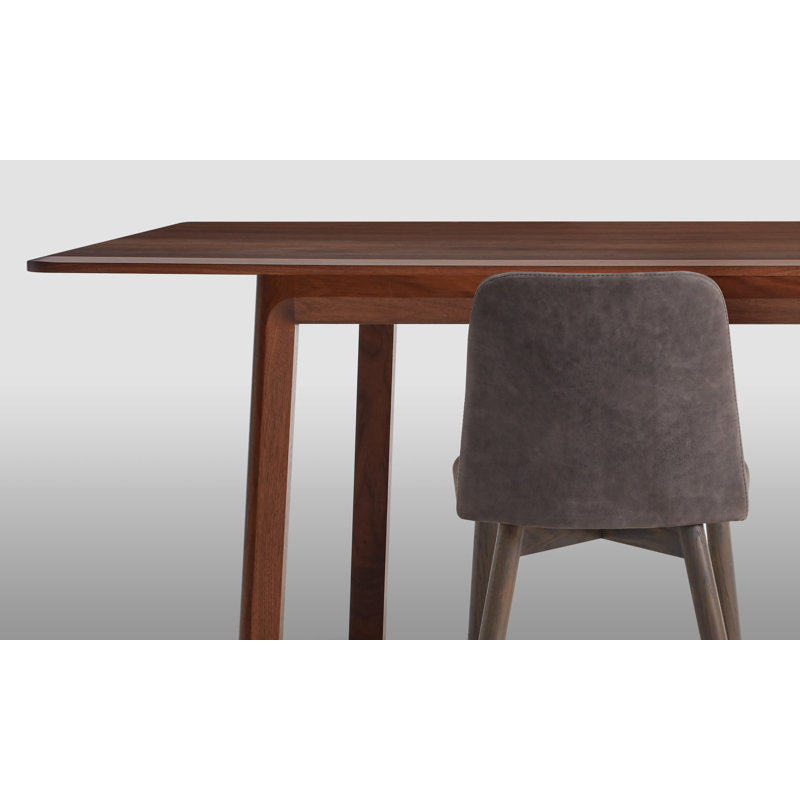 Keeps Solid Wood Dining Table, Walnut, 42" W x 100" L