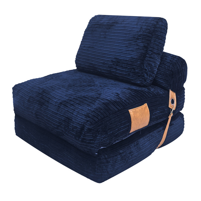 Fauteuil à billes, canapé-lit pliant Lazy, Blue Flannelette
