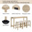 4 Piece Bar Table Set (Light Oak)