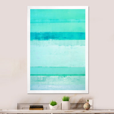Colorfields in Shades of Turquoise II - Peinture sur toile