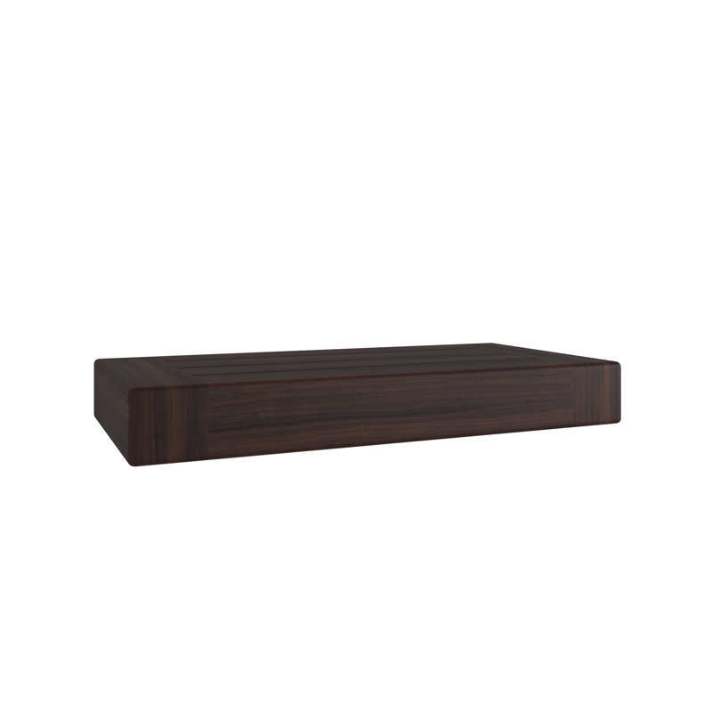Obi Teak Floating Shelf, 2" H x 12" W x 6" D