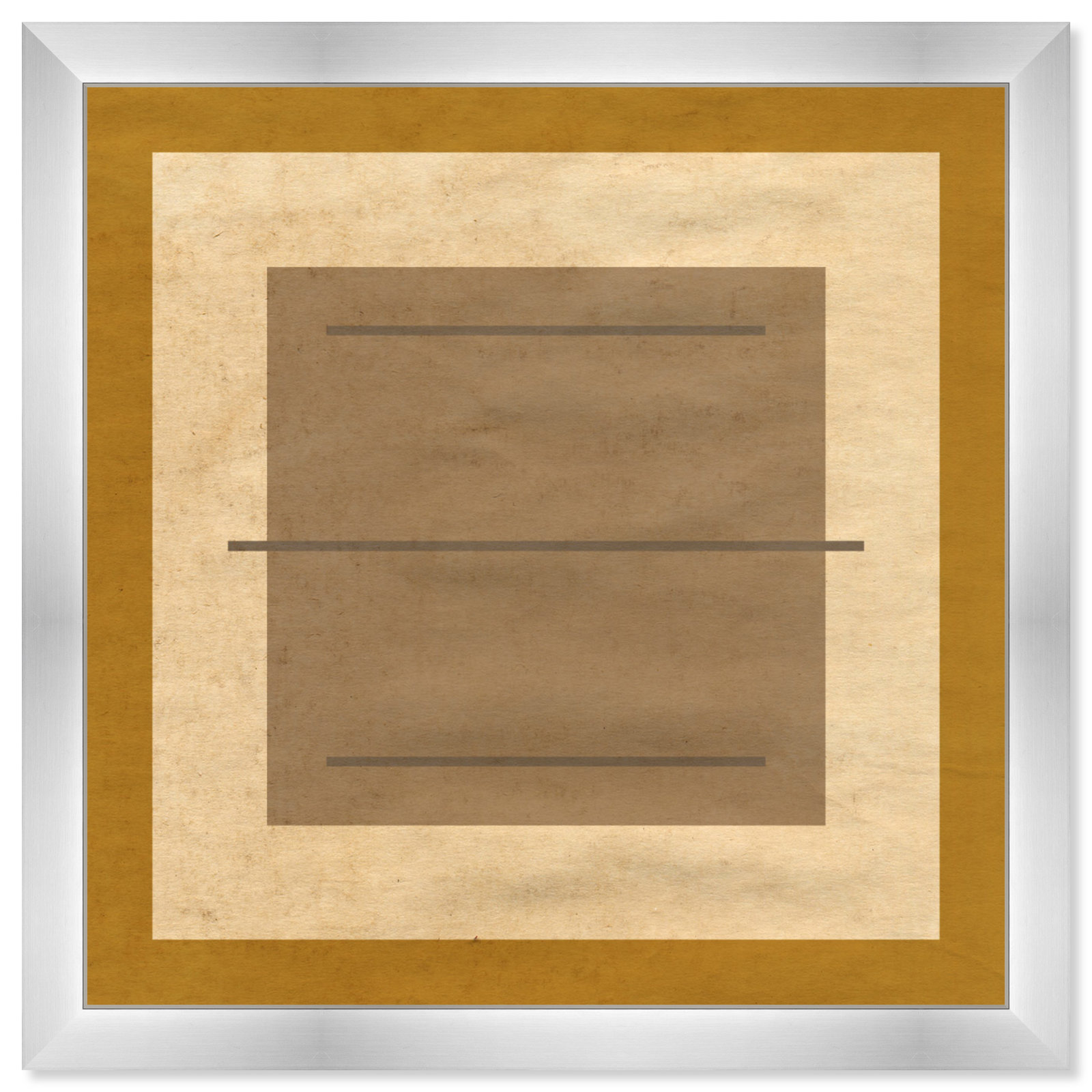 Amarillo Alberto Print by Oliver Gal, 42" H x 42" W x 0.5" D, Silver