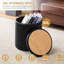 Repose-pieds en cuir avec repose-pieds rond et rangement pour le salon