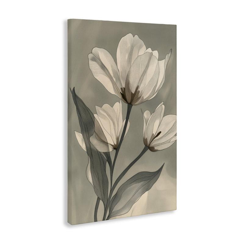 Toile Times Three Budding Magnolias, design par Annabelle Hall, H 30 po x l 20 po