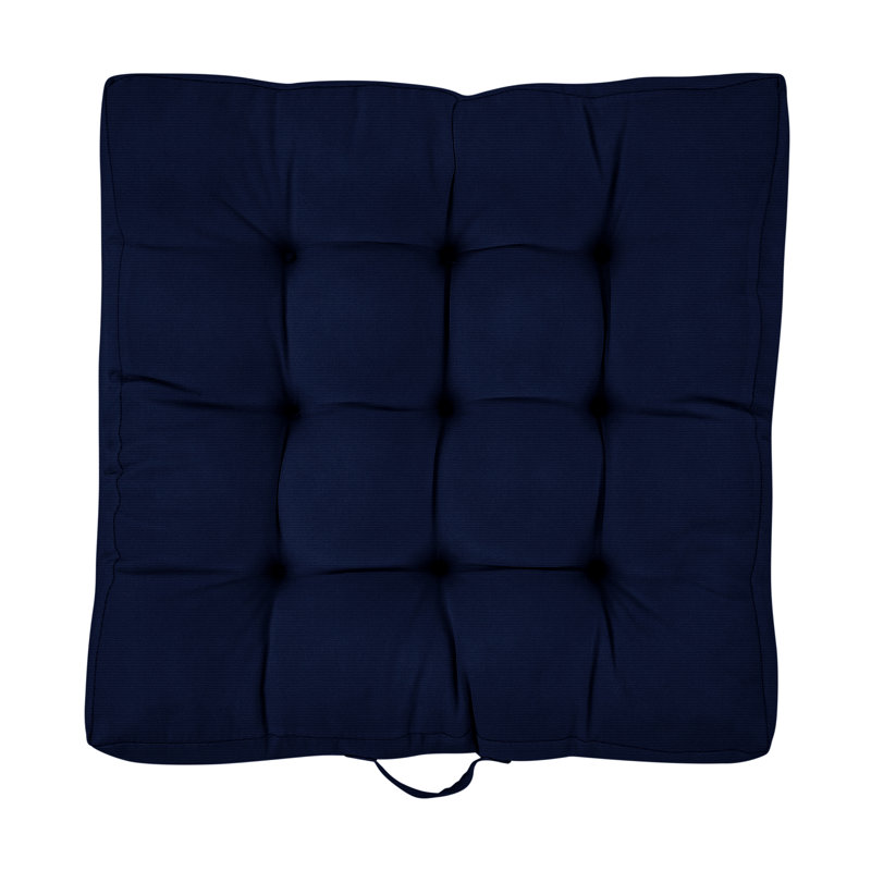 Sunbrella® Indoor/Outdoor Floor Pillow, Navy, 24" H x 24"W