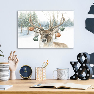 Art mural en verre «Christmas Deer» par Leslie Trimbach
