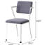 Chaise de bureau rembourrée à dossier ouvert