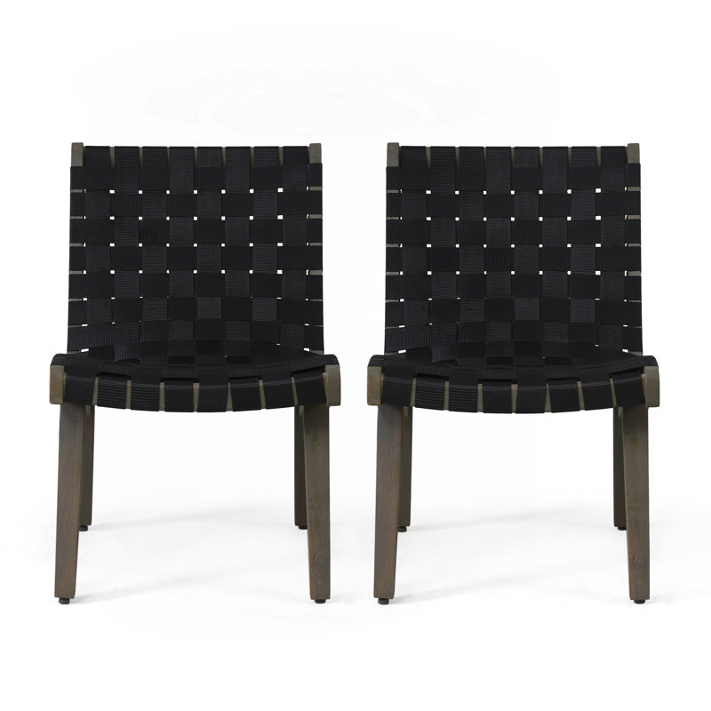 Exquisite Rope Weave Lounge Chair Set for Stylish Outdoor Spaces, Black