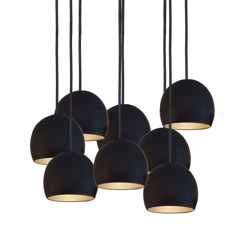 Clay 3 - Light Chandelier, Black, 101" H