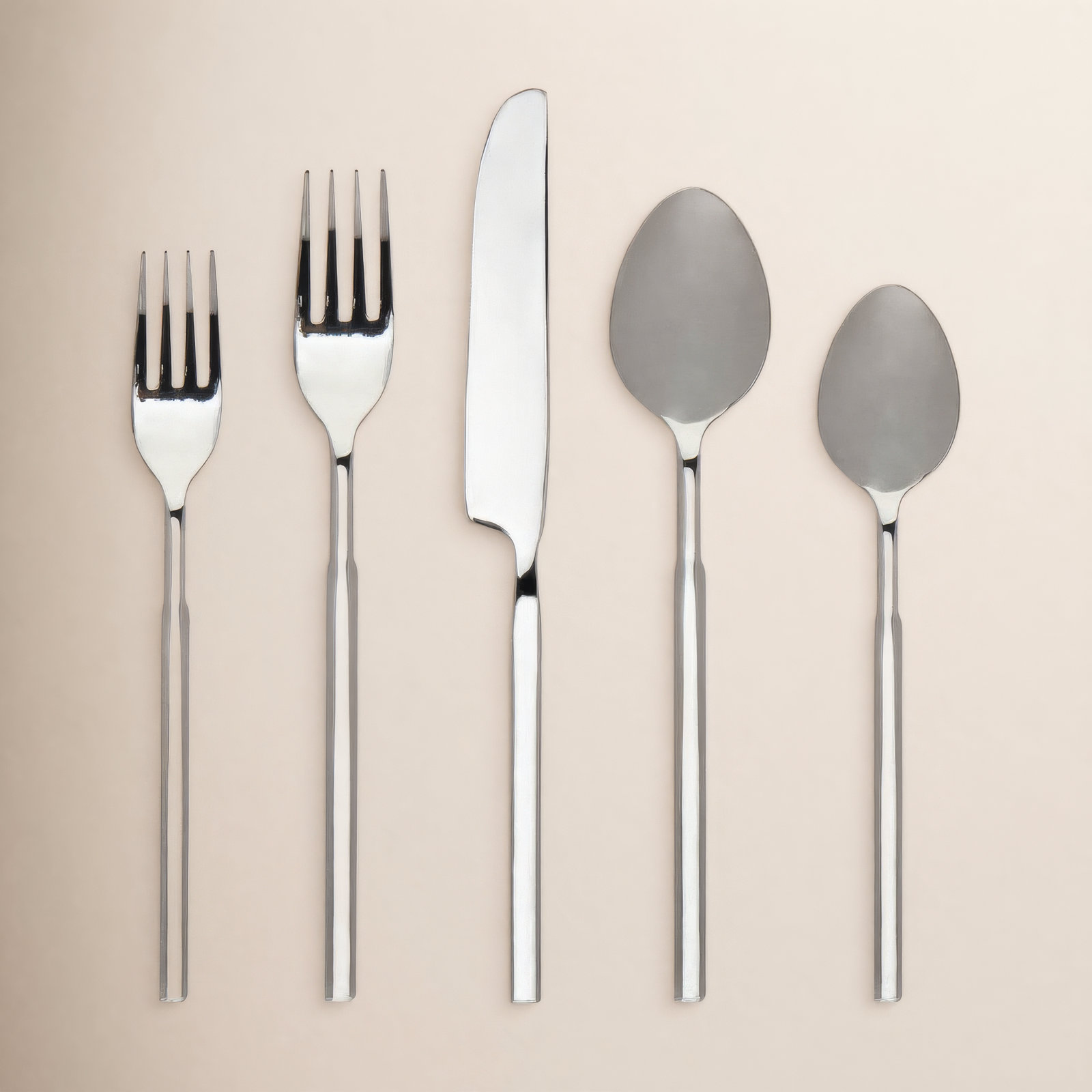 Cubit 20 Piece 18/10 Stainless Steel Flatware Set, Service for 4, Mirrored Stainless Steel
