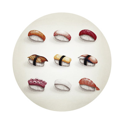 Napperon en cuir végétalien sushi