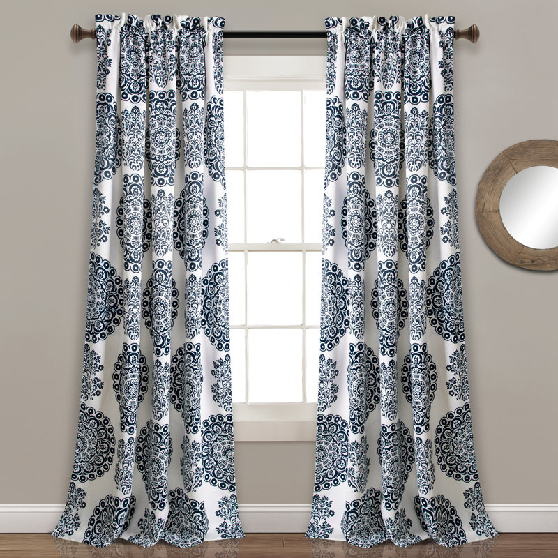 Lakefield Room Darkening Thermal Curtain, 132cm W x 241cm L, Navy
