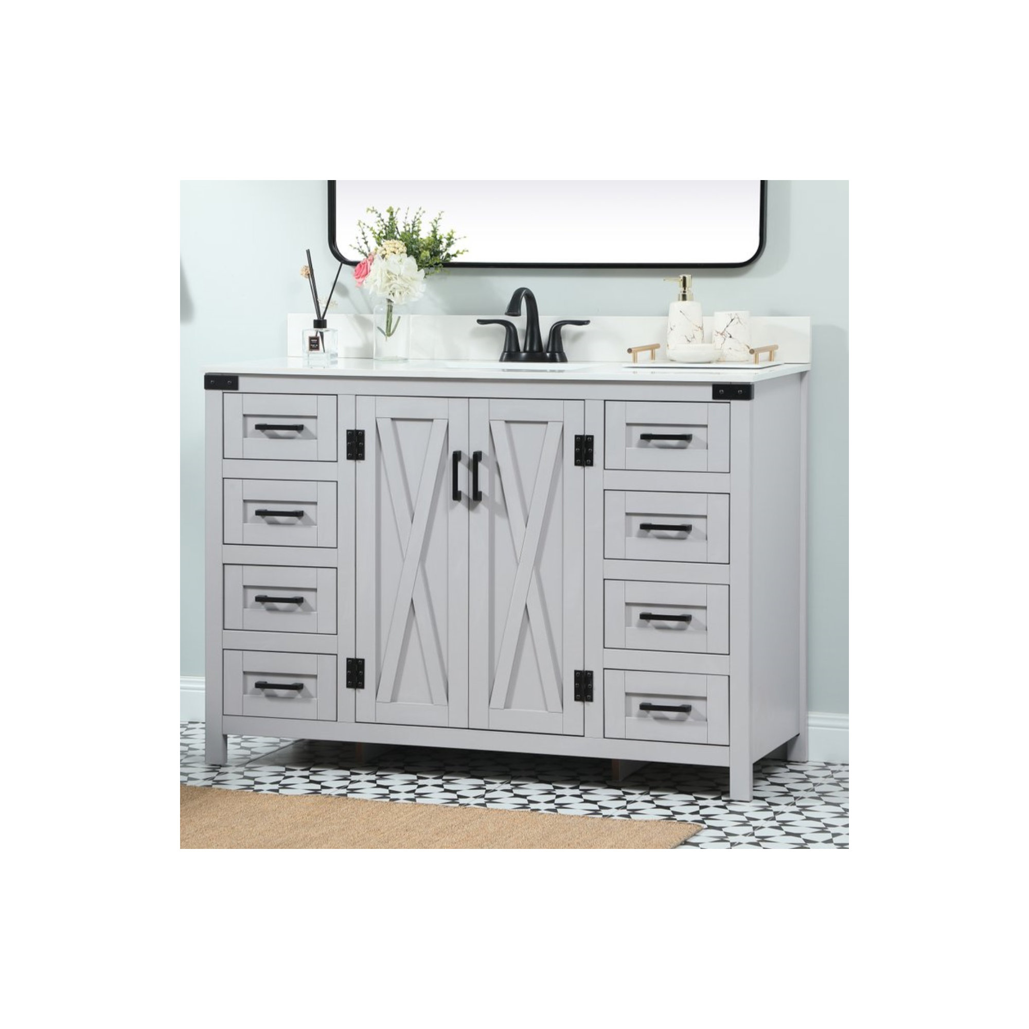 Slayton 48'' Single Bathroom Vanity, Gray