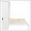 Grand lit escamotable mural et USB, blanc-129230770