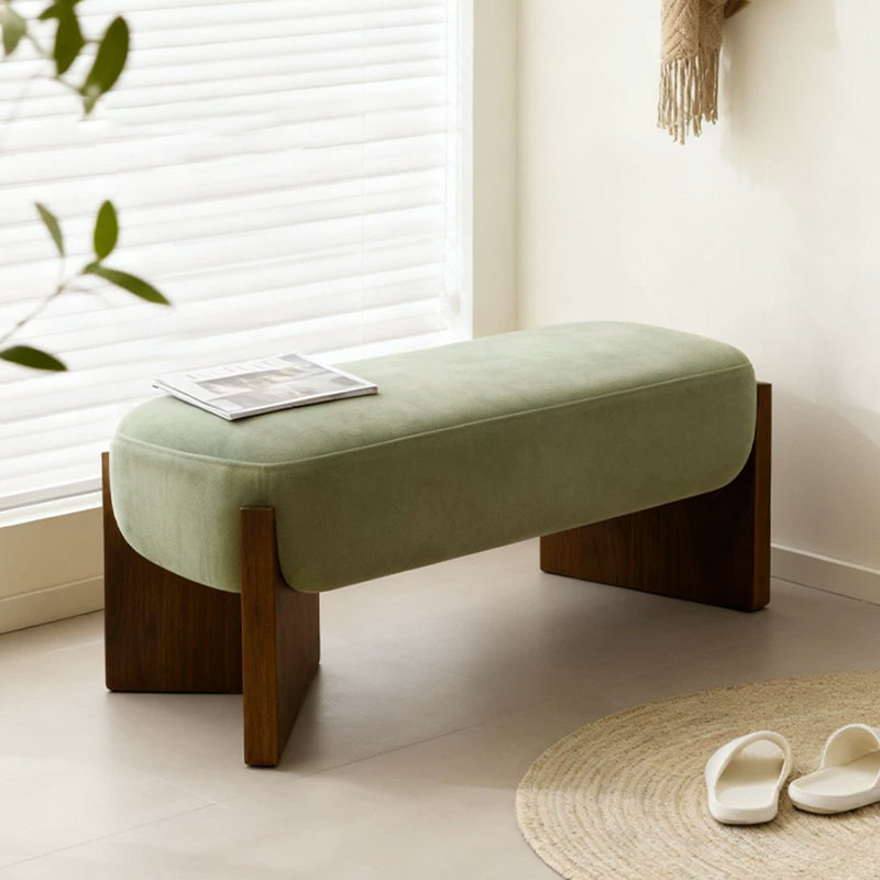 Banc rembourré vert, Vert