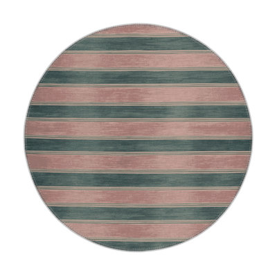 HorizontalStripes Brown Indoor and Outdoor Area Rug