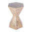 Billie Hexagonal Burl Side Table-657028745