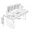 Gray Rectangular Sintered Stone Standing desk-832799911