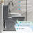 One Toilet With Dual Flush 001. 1.1/1.6 , Soft Close Seat. Water, Elongated Bowl. Height, Grey Ceramic Bathroom Regularization 001 Toilet. Flush, Height. For Systematization