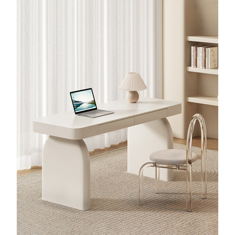 Bureau en bois massif clair et luxueux, H 29,53 po x l 55,12 po x P 23,62 po