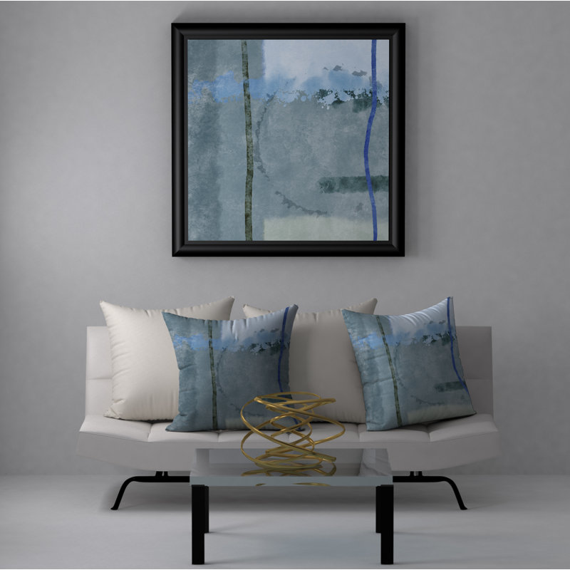 K.O. Abstract Reversible Throw Pillow, 24" x 24"