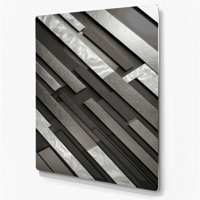 Abstract Shapes 5 Brown Metal Wall Art