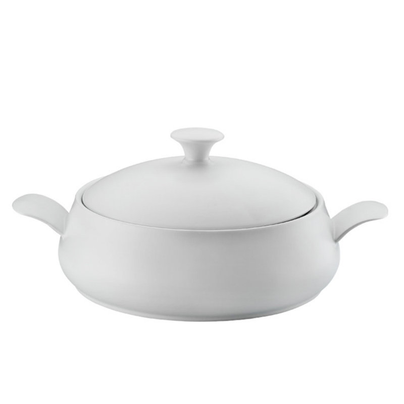 East Urban Home 2,1 pte Pot standard en porcelaine avec couvercle, 23 cm