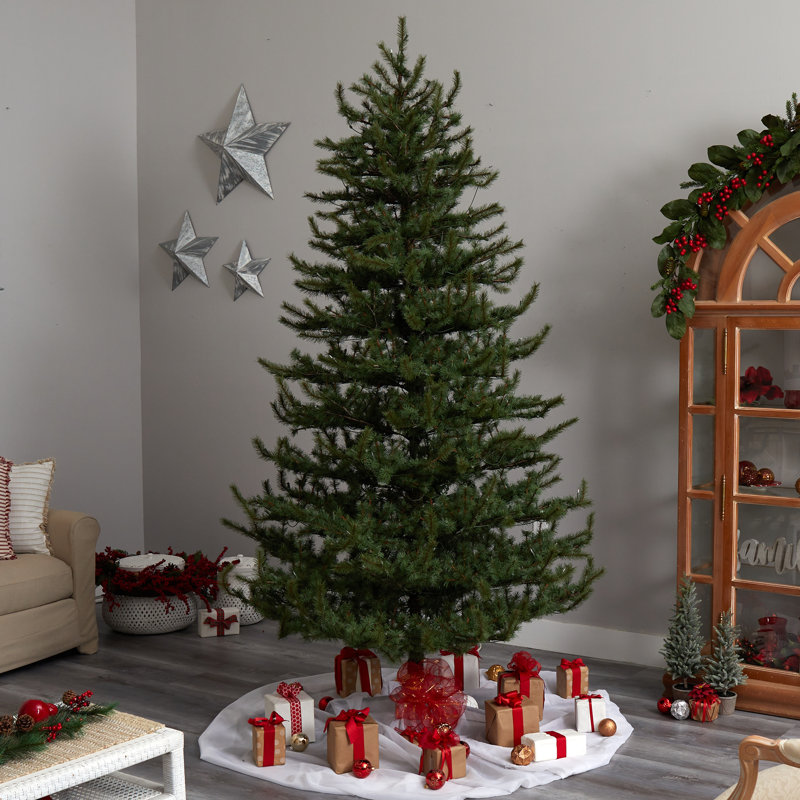 Green Pine Artificial Christmas Tree, H 9 pi, Not Pre-Lit