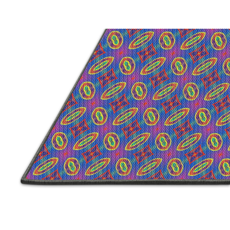 Tapis de zone mauve à motifs Gisèle, Rectangle 5 pi x 8 pi