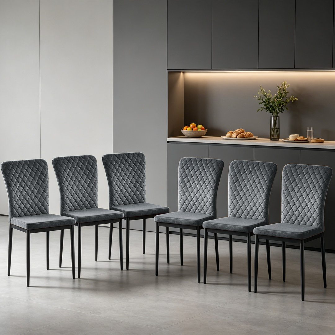 Tufted Upholstered Velvet/Suede Armless Dining Chair