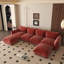 Canapé modulaire rembourré en tissu 4 places avec 2 repose-pieds Cath-682952714