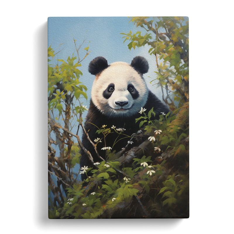 Panda Hard Edge - Wrapped Canvas, 76cm H x 50cm W x 3cm D