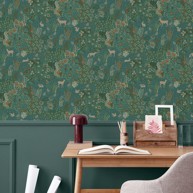 Papier peint babylon, Vert