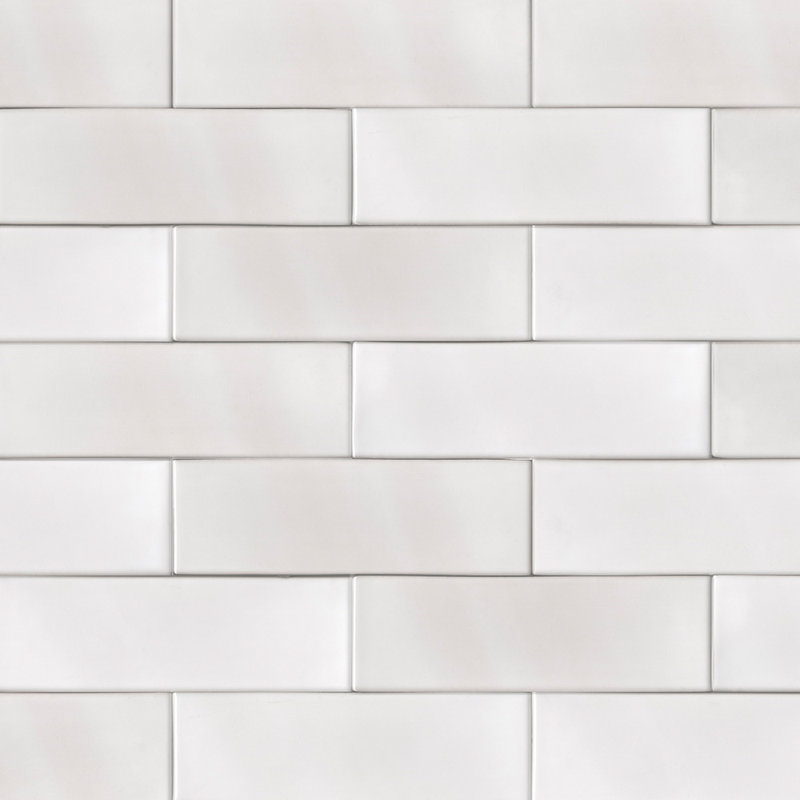Bliss 3X8 Ceramic Subway Wall Tile, Snow