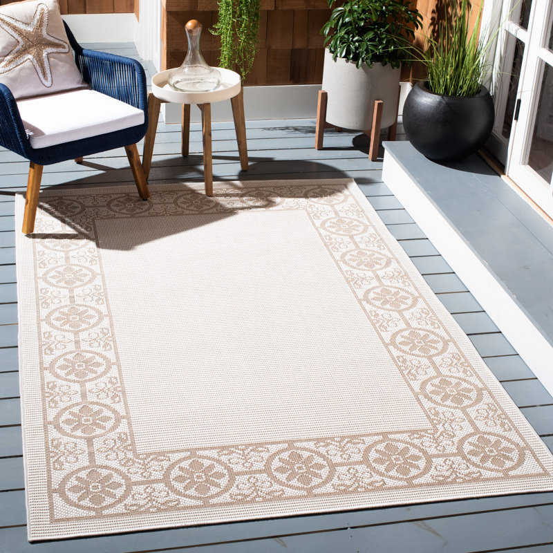 Murielle Performance Machine Washable Floral Indoor/Outdoor Area Rug, Rectangle 5'3" x 7'6"
