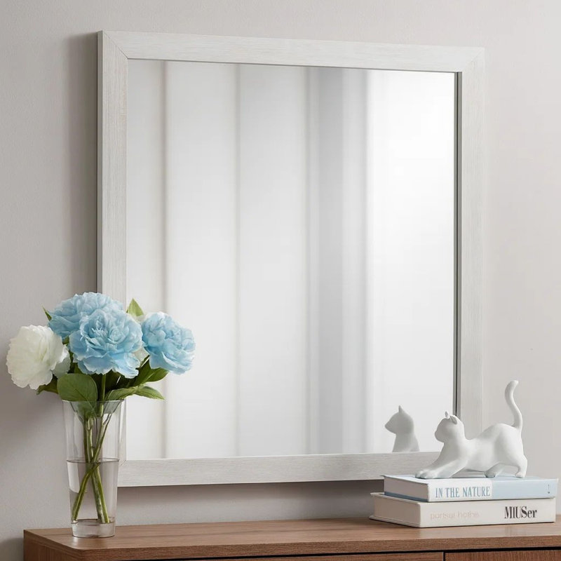 Miroir pour commode à détails de grain