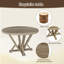 Table de salle à manger ronde Modern Farmhouse