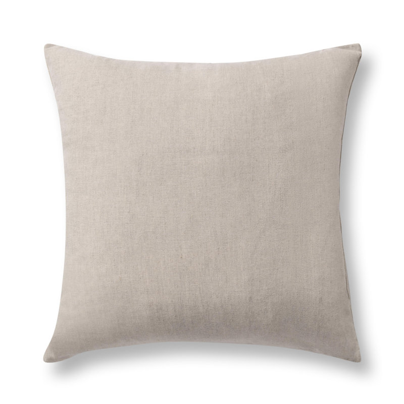 Nisha Linen Blend Throw Pillow, Natural/Dry Sage