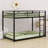 Metal Low Bunk Bed With Ladder-962980354
