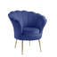 Fauteuil d'appoint en velours bleu 34 po Angelina-632326447