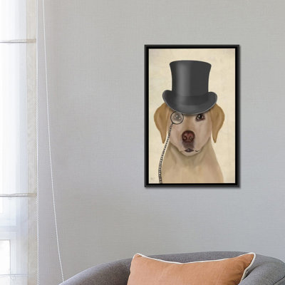 « formal hound & hat series : yellow labrador ii », reproduction d’impression sur toile