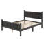 Base de lit à panneau plat simple de style campagnard avec tête et pied de lit intégrés-2136360980-2136360971