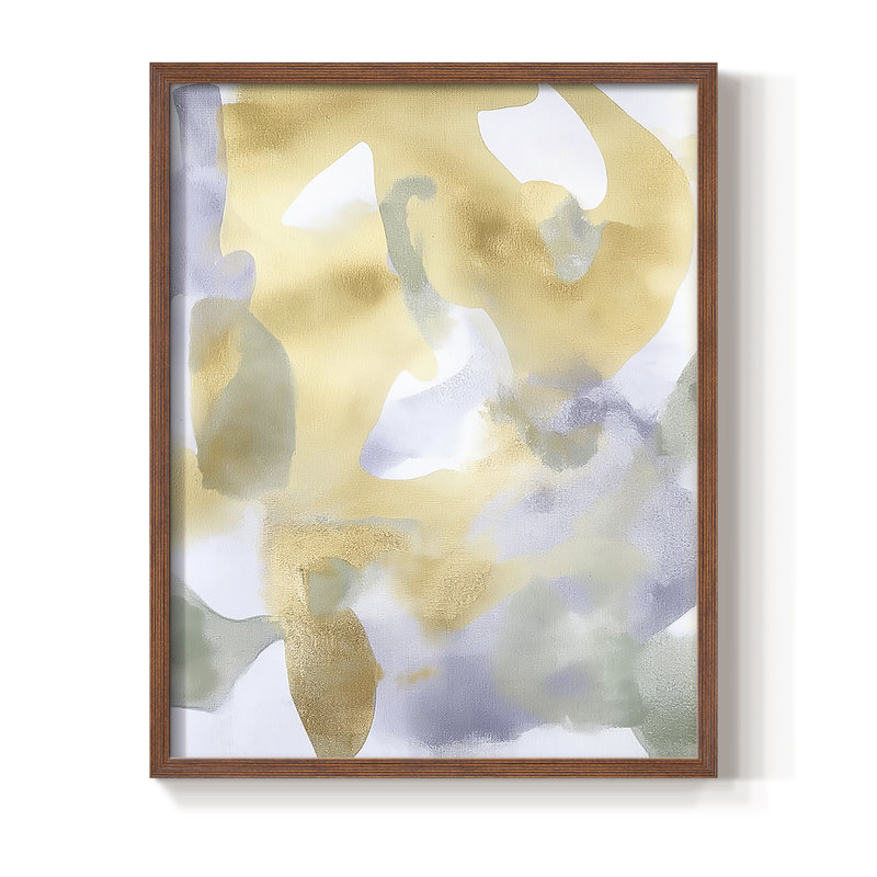 Série ABSTRACT DCCXCI - Reproduction encadrée de qualité supérieure - prête à être accrochée - aucun clou requis, Noyer