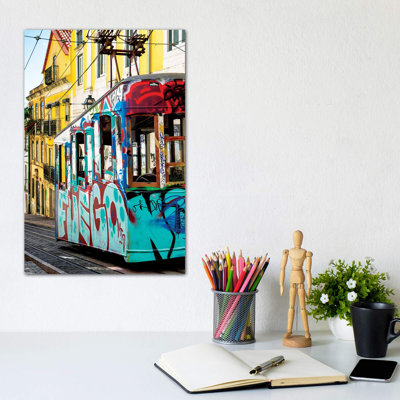 Graffiti Tramway Lisbon by Philippe Hugonnard - Wrapped Canvas Print